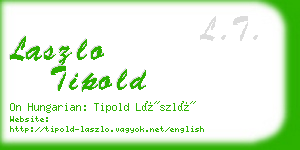 laszlo tipold business card